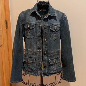 Military inspired Jean Jacket